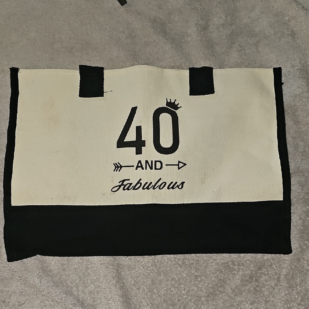 Amazon Black and Cream Travel Bag